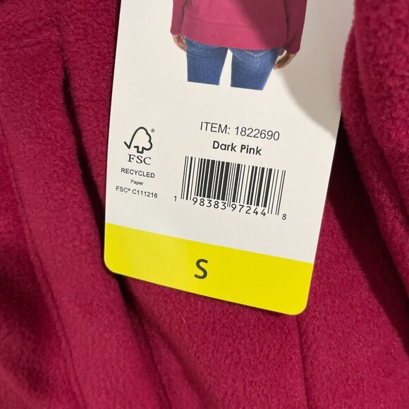 NEW Calvin Klein Jeans Womens S Red Full Zip Fleece Sweatshirt - Picture 9 of 10